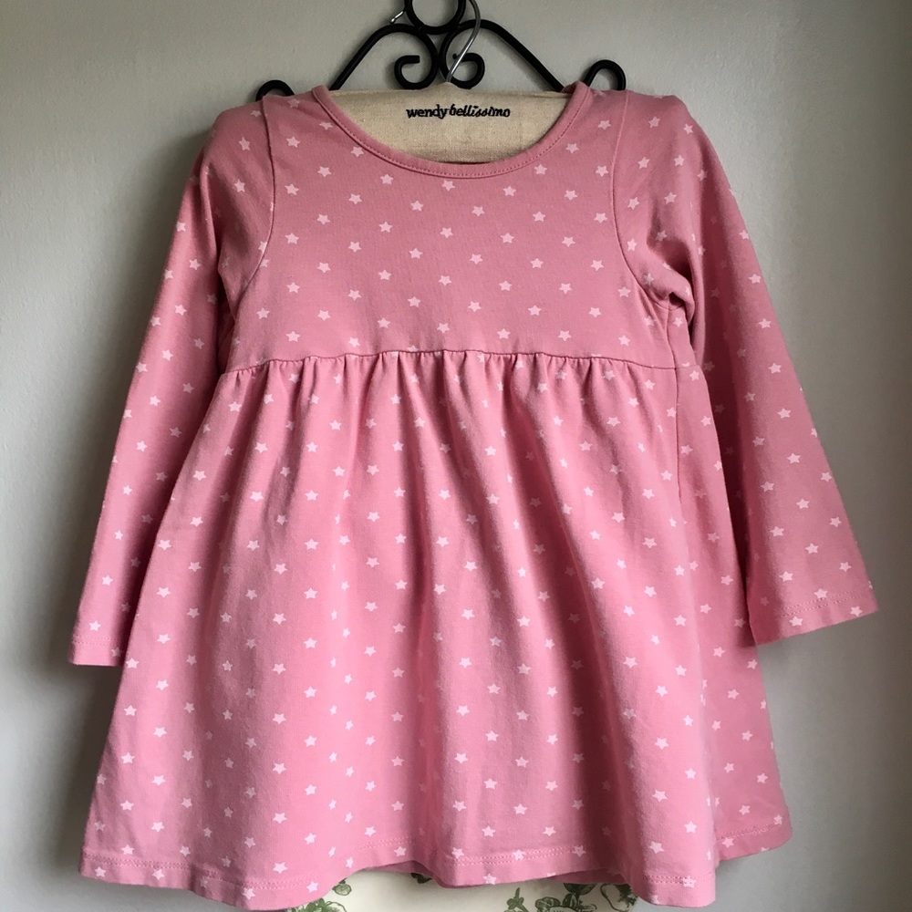 Cute H&M Pink Star Dress 12-18 M